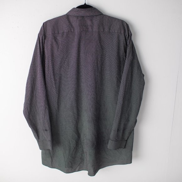 JF J. Ferrar Black White Long Sleeve Button Up Men's Stretch Shirt XXL - Picture 8 of 10